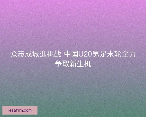 众志成城迎挑战 中国U20男足末轮全力争取新生机 众志成城迎挑战 中国U20男足末轮全力争取新生机